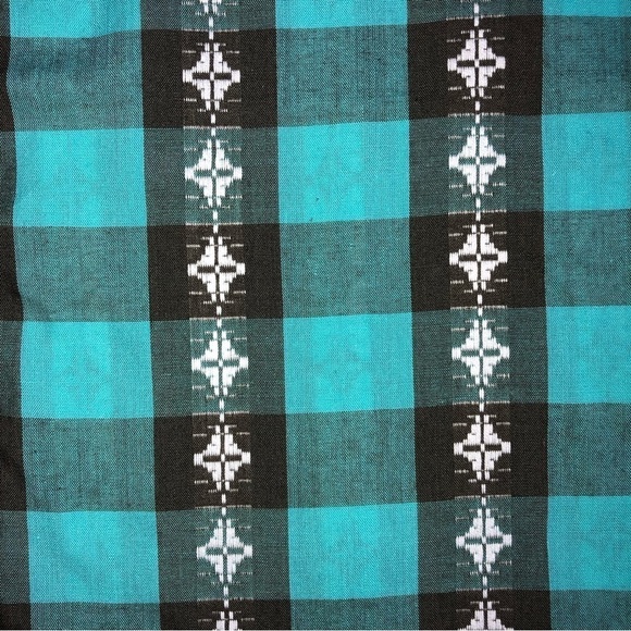 Rock 47 Wrangler Cowgirl Western Snap Front Shirt Size M Rodeo Embroidered Blue - Picture 7 of 10